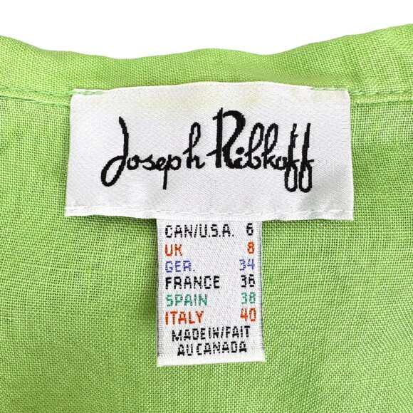 Vintage | Joseph Ribkoff | 6 | Ruffled Collar Blazer | Green | Y2K | Feminine - Picture 11 of 16